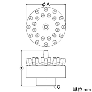 カクダイ 【販売終了】三段ノズル 家庭用噴水 呼び40 流量150〜260L/分 高さ6.3〜11.8m 三段ノズル 家庭用噴水 呼び40 流量150〜260L/分 高さ6.3〜11.8m 5380-40 画像3