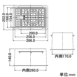 カクダイ 【販売終了】散水栓ボックス サイズ202×286mm 散水栓ボックス サイズ202×286mm 626-101 画像2