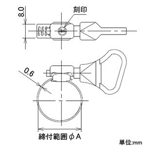 カクダイ 【販売終了】強力キカイバンドC 指ネジ式 散水・屋外冷却用 ホース用 締付範囲12〜22mm 強力キカイバンドC 指ネジ式 散水・屋外冷却用 ホース用 締付範囲12〜22mm 5361-C 画像2