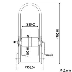 カクダイ 【販売終了】ホースドラム 散水・屋外冷却用 ホースドラム 散水・屋外冷却用 553-203 画像2