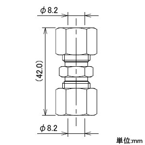 カクダイ 【生産完了品】銅管用I型リングジョイント 増設配管部品 呼び8 銅管用I型リングジョイント 増設配管部品 呼び8 667-101 画像2