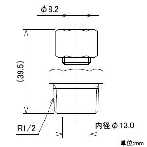 カクダイ 【生産完了品】銅管用リングジョイント 増設配管部品 呼び8 銅管用リングジョイント 増設配管部品 呼び8 667-102 画像2