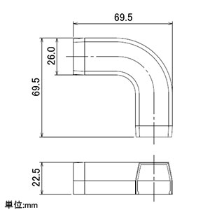 カクダイ 【生産完了品】エルボカバー 平面用 増設配管部品 エルボカバー 平面用 増設配管部品 681-203 画像2