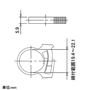 カクダイ 【生産完了品】クリップバンド ポーラスパイプ用 実効サイズ19.4〜22.1mm クリップバンド ポーラスパイプ用 実効サイズ19.4〜22.1mm 0566 画像2