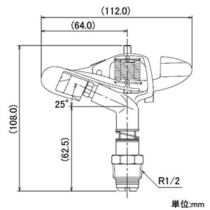 カクダイ 【販売終了】スプリンクラー 全回転タイプ 取付ネジR1/2 ノズル口径3.9mm 拡散ピン付 スプリンクラー 全回転タイプ 取付ネジR1/2 ノズル口径3.9mm 拡散ピン付 5472-13 画像2