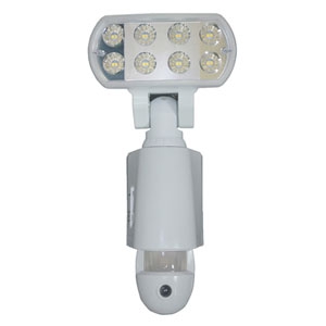 マザーツール LEDセンサーライトカメラ 1W高輝度LED×16基 MicroSDカード録画機能搭載 防滴タイプ 白色 LEDセンサーライトカメラ 1W高輝度LED×16基 MicroSDカード録画機能搭載 防滴タイプ 白色 MT-SL03-W