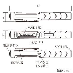 ジェフコム LEDミニライト ペン型 専用USBアダプター付 LEDミニライト ペン型 専用USBアダプター付 PLR-1PA 画像2