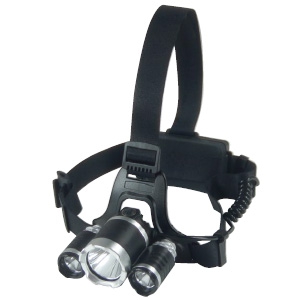 ジェフコム LEDヘッドライト 充電式 防雨型 高輝度白色チップLED×3灯 可動式ヘッド 後方安全灯赤LED付 PLH-650