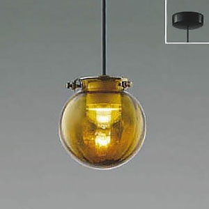 コイズミ照明 LED一体型ペンダントライト 《MICROSGLASS》 フランジタイプ 白熱球60W相当 電球色 調光タイプ アンバー AP47570L