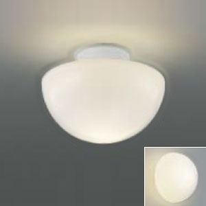 コイズミ照明 【生産完了品】LED浴室灯 防湿型 壁面・天井面取付用 白熱球60W相当 電球色 傾斜天井対応 AW41863L