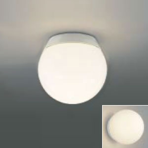コイズミ照明 【生産完了品】LED浴室灯 防雨・防湿型 壁面・天井面取付用 白熱球60W相当 電球色 傾斜天井対応 AU45201L