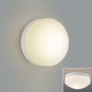 コイズミ照明 【生産完了品】LED浴室灯 防湿型 壁面・天井面取付用 白熱球60W相当 電球色 傾斜天井対応 AW37052L
