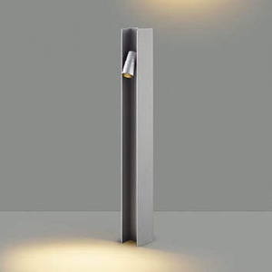 コイズミ照明 LEDエクステリアポールライト 防雨型 アップ+フロアウォッシュタイプ 700mmタイプ 白熱球40W×2灯相当 電球色 サテンシルバー AU49051L