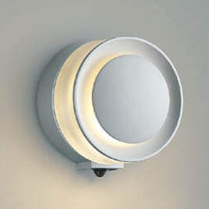 コイズミ照明 LED一体型ポーチ灯 《E.L.H.&reg;》 防雨型 白熱球60W相当 電球色 マルチタイプ人感センサ付 シルバーメタリック AU43723L