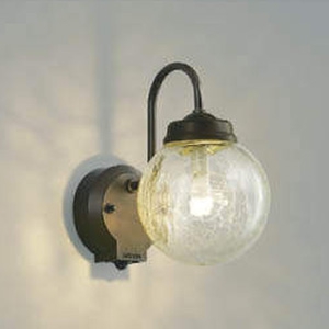 コイズミ照明 LEDポーチ灯 防雨型 白熱球60W相当 電球色 タイマー付人感センサ付 茶/透明ひび焼 AU40253L