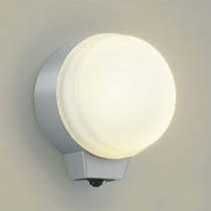 コイズミ照明 LED一体型勝手口灯 防雨型 白熱球60W相当 電球色 マルチフラッシュタイプ人感センサ付 シルバーメタリック AU38540L