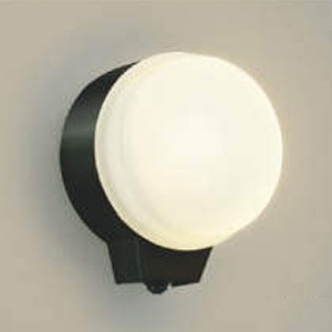 コイズミ照明 LED一体型勝手口灯 防雨型 白熱球60W相当 電球色 マルチフラッシュタイプ人感センサ付 黒 AU38539L