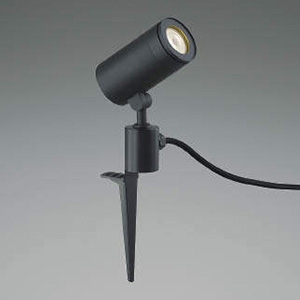 コイズミ照明 LED一体型スポットライト 防雨型 スパイク式 JDR85W相当 電球色 中角タイプ プラグ付 黒 AU43669L