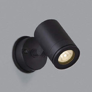 コイズミ照明 LED一体型スポットライト 防雨型 天井・壁面取付用 JDR50W相当 電球色 調光タイプ 中角タイプ 黒 AU43673L
