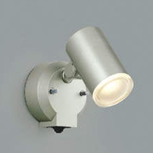 コイズミ照明 LED一体型スポットライト 防雨型 白熱球60W相当 電球色 マルチフラッシュタイプ人感センサ付 ウォームシルバー AU38271L