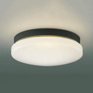 コイズミ照明 LED一体型軒下シーリングライト 防雨・防湿型 天井・壁面取付用 FCL20W相当 電球色 黒 AU46979L