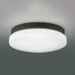 コイズミ照明 LED一体型軒下シーリングライト 防雨・防湿型 天井・壁面取付用 FCL20W相当 昼白色 黒 AU46980L
