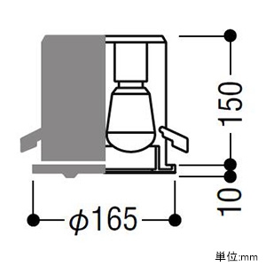 コイズミ照明 【生産完了品】LED軒下ダウンライト ベースタイプ 防雨型 SG&#8544;形 埋込穴φ150 白熱球60W相当 電球色 拡散配光 タイマー付人感センサ付 ウォームシルバー LED軒下ダウンライト ベースタイプ 防雨型 SG&#8544;形 埋込穴φ150 白熱球60W相当 電球色 拡散配光 タイマー付人感センサ付 ウォームシルバー AUE651069 画像2