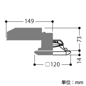 コイズミ照明 【生産完了品】LED角型パネルダウンライト 高気密SB形 ベースタイプ 白熱球100W相当 温白色 調光タイプ 埋込穴□100mm 拡散配光 白木 LED角型パネルダウンライト 高気密SB形 ベースタイプ 白熱球100W相当 温白色 調光タイプ 埋込穴□100mm 拡散配光 白木 AD48661L 画像2