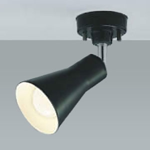 コイズミ照明 LEDスポットライト フランジタイプ 白熱球100W相当 電球色 散光タイプ ランプ付 口金E26 黒色 AS45508L