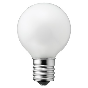 電材堂 【販売終了】LED電球 G40ボール形 ホワイトタイプ 25W形相当 電球色 口金E17 LDG2LG40E17WHDNZ