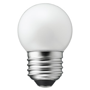 電材堂 【生産完了品】LED電球 G40ボール形 ホワイトタイプ 25W形相当 電球色 口金E26 LDG2LG40WHDNZ