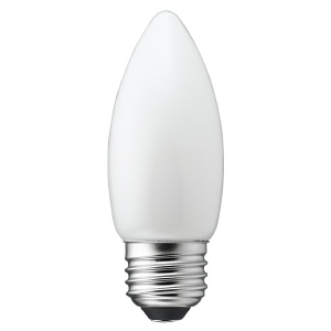 ヤザワ 【在庫限り】LED電球 C36シャンデリア形 ホワイトタイプ 25W形相当 電球色 口金E26 LDC2LG36WH