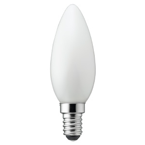 電材堂 【販売終了】LED電球 C32シャンデリア形 ホワイトタイプ 10W形相当 電球色 口金E14 LDC1LG32E14WHDNZ
