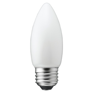ヤザワ 【在庫限り】LED電球 C36シャンデリア形 ホワイトタイプ 10W形相当 電球色 口金E26 LDC1LG36WH
