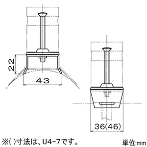 ネグロス電工 【販売終了】【ケース販売特価 20個セット】がいし支持金具 《ユニックバンド&#174;》 U4型 すべり止め台座外径φ52m 適合バンド幅20mm 大ノップ 電気亜鉛めっき 【ケース販売特価 20個セット】がいし支持金具 《ユニックバンド&#174;》 U4型 すべり止め台座外径φ52m 適合バンド幅20mm 大ノップ 電気亜鉛めっき U4-7_set 画像3