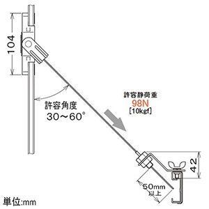 ネグロス電工 【販売終了】【ケース販売特価 10個セット】ワイヤー式軽天補強吊り金具 二重天井用 38×12 W3/8 φ9 【ケース販売特価 10個セット】ワイヤー式軽天補強吊り金具 二重天井用 38×12 W3/8 φ9 TFRW15_set 画像2