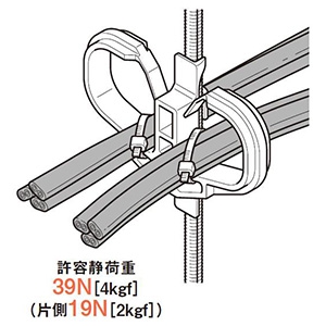 ネグロス電工 【販売終了】【ケース販売特価 10個セット】吊りボルト用ケーブル支持具 《FVラック&#174;》 二重天井用 W3/8 1.6・2.0×2C 1.6・2.0×3C片側各6回線まで 【ケース販売特価 10個セット】吊りボルト用ケーブル支持具 《FVラック&#174;》 二重天井用 W3/8 1.6・2.0×2C 1.6・2.0×3C片側各6回線まで HTW45-W3_set 画像2