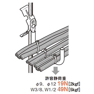 ネグロス電工 【販売終了】吊りボルト・丸鋼用ケーブル支持金具 《FVラック&#174;》 二重天井用 W3/8・W1/2 φ9・φ12 全長133mm 電気亜鉛めっき 吊りボルト・丸鋼用ケーブル支持金具 《FVラック&#174;》 二重天井用 W3/8・W1/2 φ9・φ12 全長133mm 電気亜鉛めっき 10WCFR-W3W4 画像2