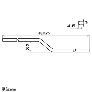 ネグロス電工 【販売終了】角バー 軽量間仕切り用 MAKBRによる穴用 全長650mm 角バー 軽量間仕切り用 MAKBRによる穴用 全長650mm MSRZ 画像3