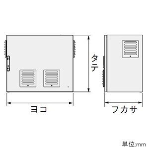 日東工業 法人様限定 HUB収納キャビネット 19インチヨコ置タイプ 防塵・防水パッキン付 片扉 横700×縦800×深400mm 代引き決済不可 HUB収納キャビネット 19インチヨコ置タイプ 防塵・防水パッキン付 片扉 横700×縦800×深400mm THR40-78YC-F 画像2