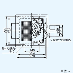 パナソニック 天井埋込形換気扇 ルーバー別売タイプ 低騒音・大風量形 24時間・局所換気兼用 埋込寸法240mm角 適用パイプφ100mm グループ制御コントローラー付 天井埋込形換気扇 ルーバー別売タイプ 低騒音・大風量形 24時間・局所換気兼用 埋込寸法240mm角 適用パイプφ100mm グループ制御コントローラー付 FY-24JK8T 画像4