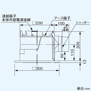 パナソニック 天井埋込形換気扇 ルーバーセットタイプ 低騒音・自動運転形 局所換気専用 埋込寸法240mm角 適用パイプφ100mm 湿度センサー付 天井埋込形換気扇 ルーバーセットタイプ 低騒音・自動運転形 局所換気専用 埋込寸法240mm角 適用パイプφ100mm 湿度センサー付 FY-24CHH8 画像2