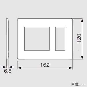 パナソニック コンセントプレート 3連用 2連接穴+3コ用 マットホワイト コンセントプレート 3連用 2連接穴+3コ用 マットホワイト WTL7503WK 画像2