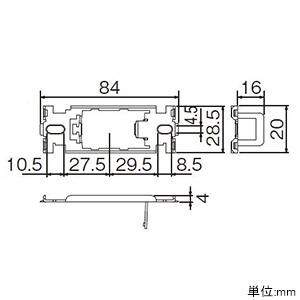 パナソニック 取付枠 はさみ金具対応 1コ用 取付枠 はさみ金具対応 1コ用 WCN3721 画像3