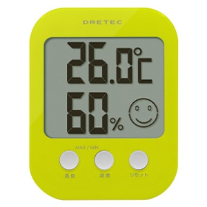 ドリテック 【生産完了品】デジタル温湿度計 《オプシス》 快適度5段階表示機能付 グリーン デジタル温湿度計 《オプシス》 快適度5段階表示機能付 グリーン O-230GN