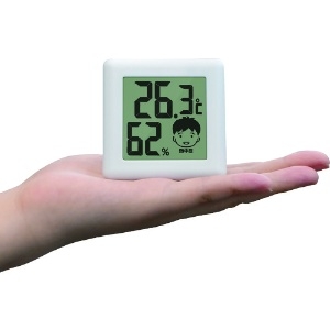 ドリテック 【生産完了品】デジタル温湿度計 《ピッコラ》 熱中症・インフルエンザ警告付 ホワイト デジタル温湿度計 《ピッコラ》 熱中症・インフルエンザ警告付 ホワイト O-282WT 画像2
