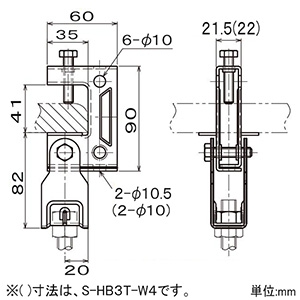 ネグロス電工 【販売終了】一般形鋼用吊りボルト支持金具 ナット組込タイプ W1/2 フランジ厚25〜40mm 電気亜鉛めっき 一般形鋼用吊りボルト支持金具 ナット組込タイプ W1/2 フランジ厚25〜40mm 電気亜鉛めっき HB3T-W4 画像3