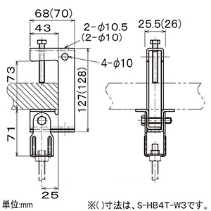 ネグロス電工 【販売終了】一般形鋼用吊りボルト支持金具 タップ付タイプ W3/8 フランジ厚40〜70mm 電気亜鉛めっき 一般形鋼用吊りボルト支持金具 タップ付タイプ W3/8 フランジ厚40〜70mm 電気亜鉛めっき HB4T-W3 画像3