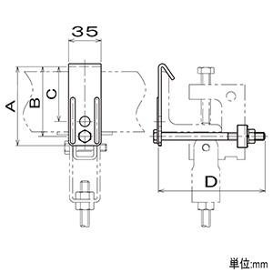 ネグロス電工 【販売終了】HB吊り金具用補強金具 アングル用 50×50・65×65 ステンレス鋼 HB吊り金具用補強金具 アングル用 50×50・65×65 ステンレス鋼 S-HBRL5065 画像3