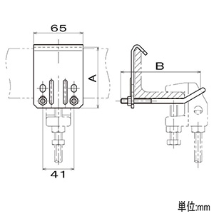 ネグロス電工 【販売終了】HB50-W□用補強金具 アングル用 75×75・90×90 電気亜鉛めっき HB50-W□用補強金具 アングル用 75×75・90×90 電気亜鉛めっき HB50RL2 画像3